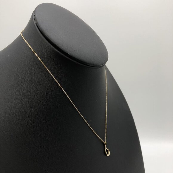 TIFFANY 18k Gold Teardrop Necklace - Picture 4 of 8
